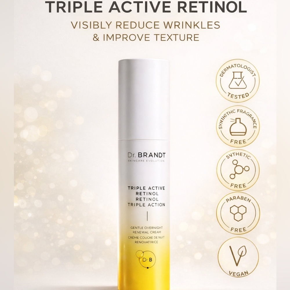 Dr. Brandt Triple Active Retinol Cream - White and Gold